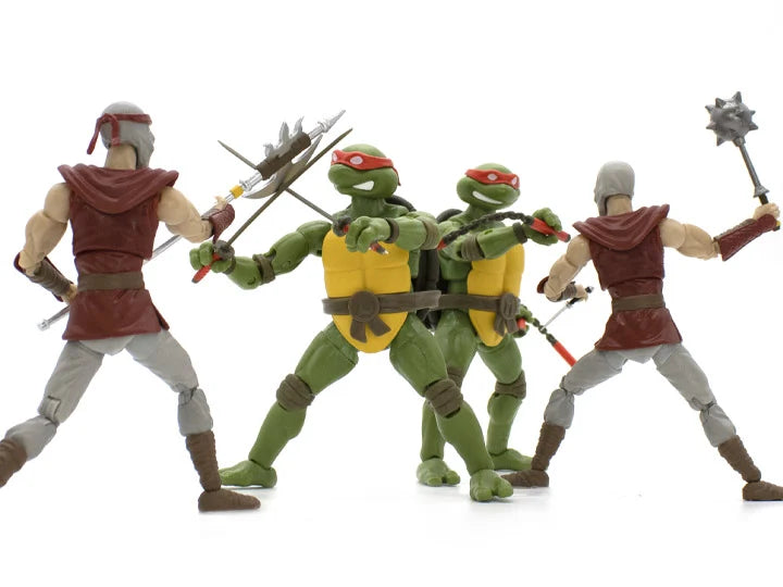 The Loyal Subjects BST AXN PX Previews Exclusive Classic Comic Four-Pack (Set 1) Foot Soldier and Leonardo & Michelangelo