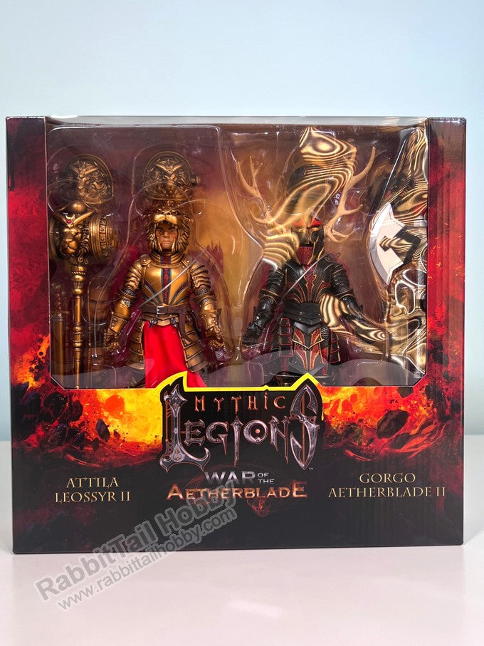 Four Horsemen Mythic Legions Deluxe 2-Pack Set of Gorgo & Attila War of the Aetherblade Action Figure
