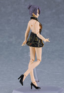 Max Factory 569c figma Female Body (Mika) with Mini Skirt Chinese Dress Outfit (Black) - figma Styles Action Figure