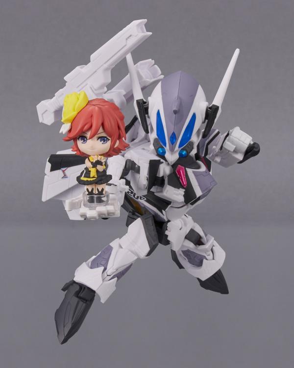 BANDAI Tamashii Nations Tiny Session VF-31J Siegfried with Kaname Buccaneer - Macross Delta Action Figure