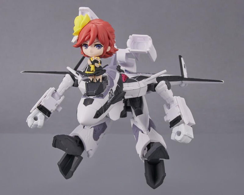 BANDAI Tamashii Nations Tiny Session VF-31J Siegfried with Kaname Buccaneer - Macross Delta Action Figure