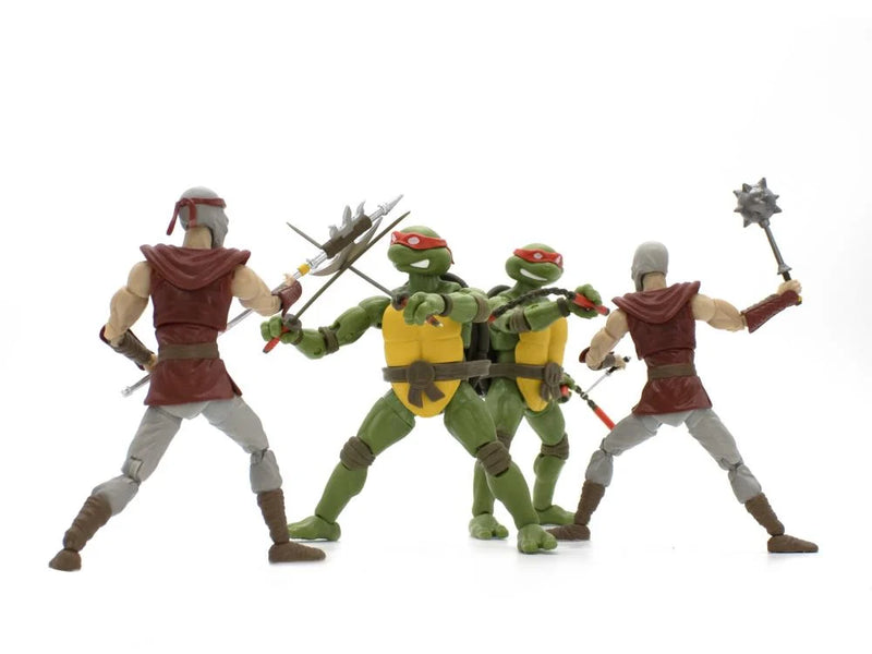 The Loyal Subjects BST AXN PX Previews Exclusive Classic Comic Four-Pack (Set 1) Foot Soldier and Leonardo & Michelangelo