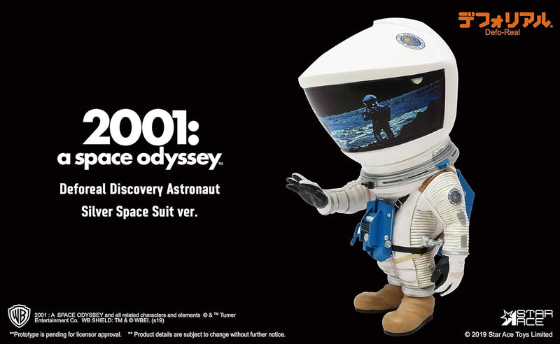 STAR ACE TOYS DefoReal Discovery Astronaut Silver Space Suit ver. - 2001 A Space Odyssey Soft Vinyl Statue