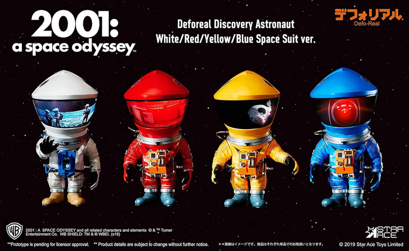 STAR ACE TOYS DefoReal Discovery Astronaut Silver Space Suit ver. - 2001 A Space Odyssey Soft Vinyl Statue