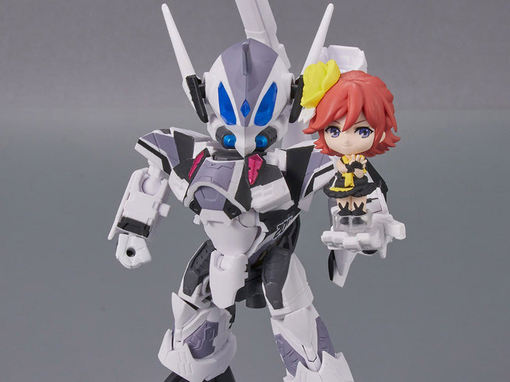 BANDAI Tamashii Nations Tiny Session VF-31J Siegfried with Kaname Buccaneer - Macross Delta Action Figure