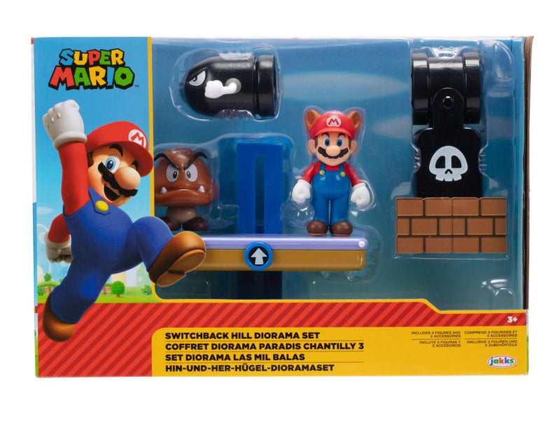 JAKKS PACIFIC Super Mario Nintendo 2.5" Switchback Hill Diorama Set - Super Mario Action Figure