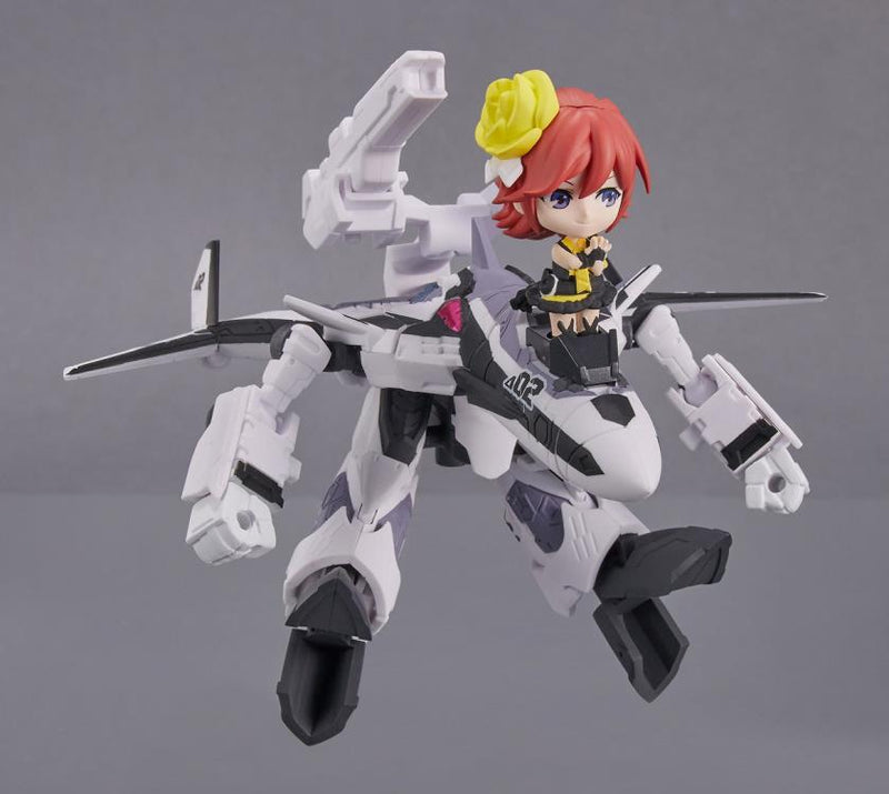 BANDAI Tamashii Nations Tiny Session VF-31J Siegfried with Kaname Buccaneer - Macross Delta Action Figure