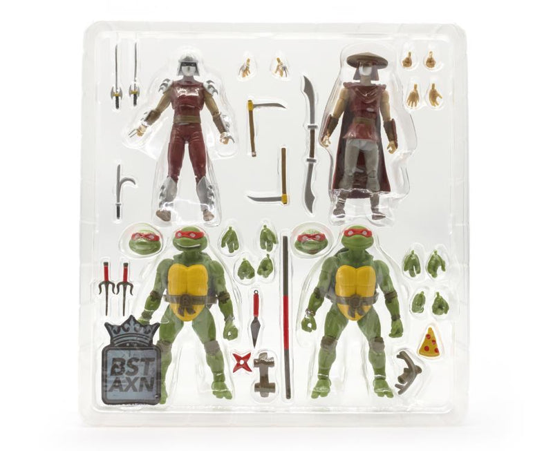 The Loyal Subjects BST AXN PX Previews Exclusive Classic Comic Four-Pack (Set 2) Elite Foot Soldier/Shredder and Raphael & Donatello