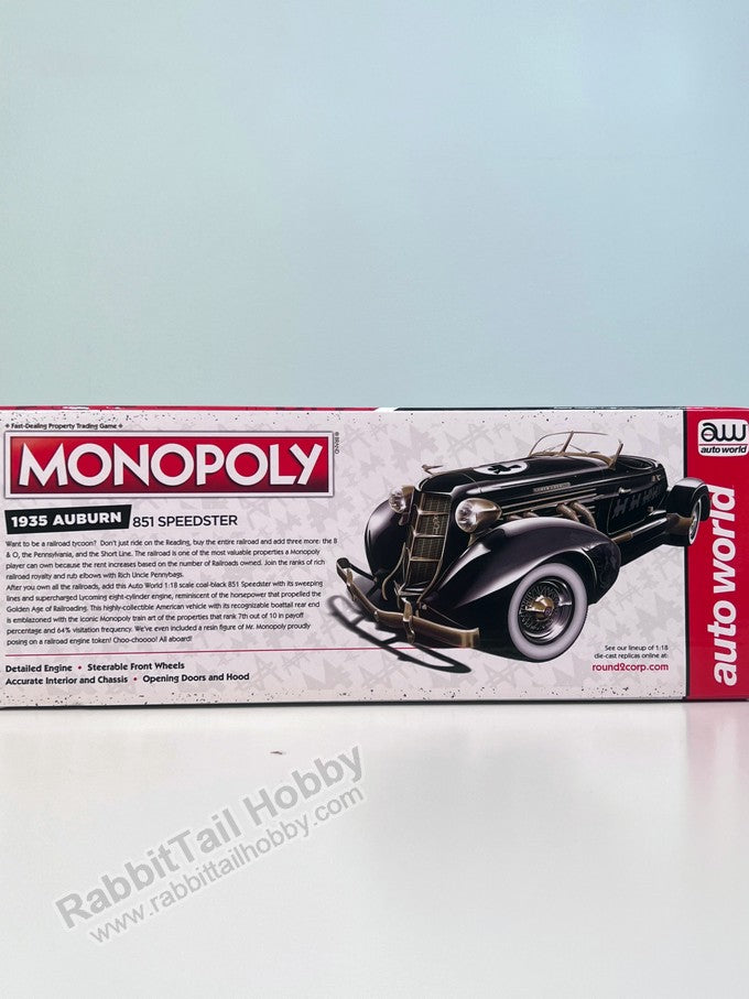 Auto World Monopoly 1935 Auburn 851 Speedster 1/18 Scale Die-Cast Model
