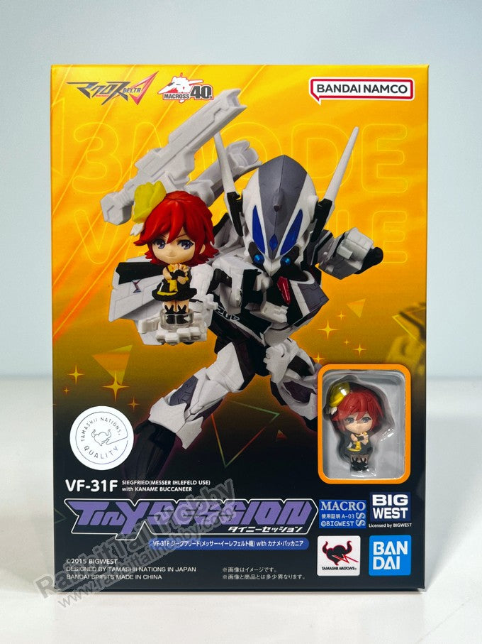 BANDAI Tamashii Nations Tiny Session VF-31J Siegfried with Kaname Buccaneer - Macross Delta Action Figure