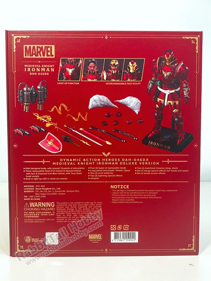 BEAST KINGDOM Dynamic 8ction Heroes DAH-046DX Medieval Knight Iron Man Deluxe Version - Marvel Action Figure