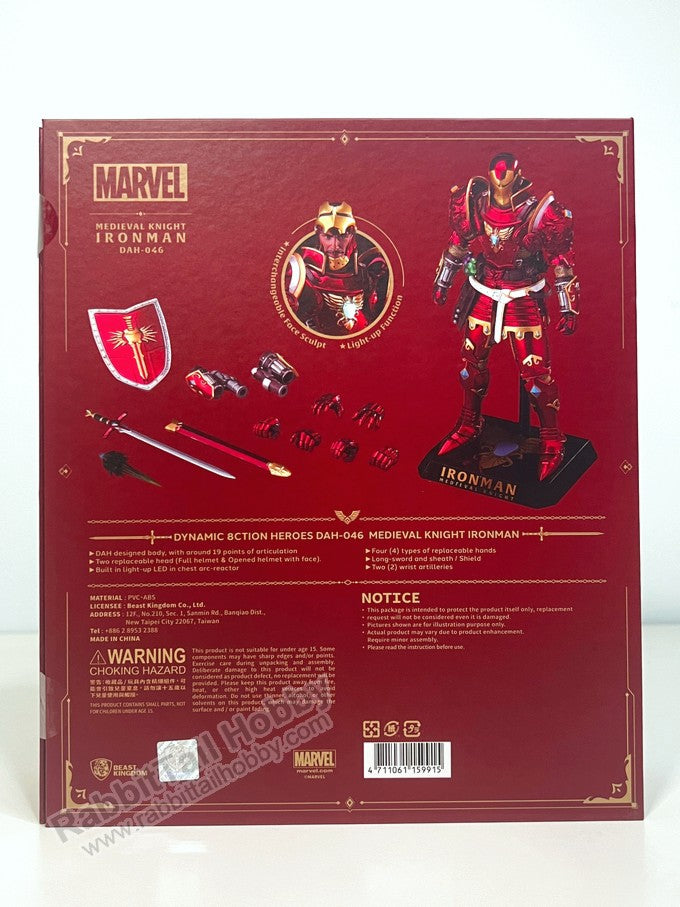 BEAST KINGDOM Dynamic 8ction Heroes DAH-046 Medieval Knight Iron Man - Marvel Action Figure