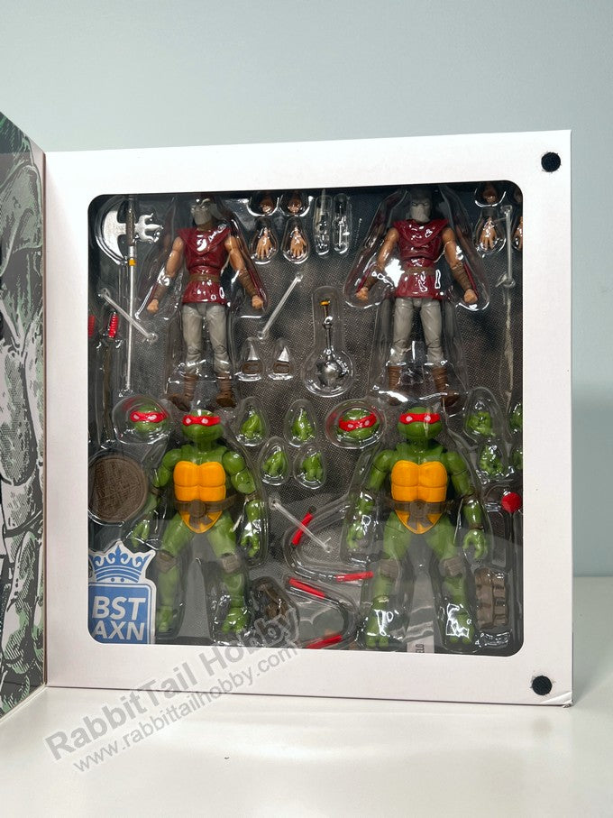 The Loyal Subjects BST AXN PX Previews Exclusive Classic Comic Four-Pack (Set 1) Foot Soldier and Leonardo & Michelangelo