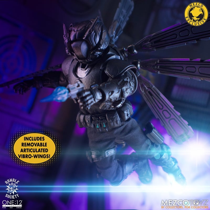 MEZCO TOYS ONE-12 COLLECTIVE KRIG-13 ERADICATOR HORNET MDX - Rumble Society Action Figure