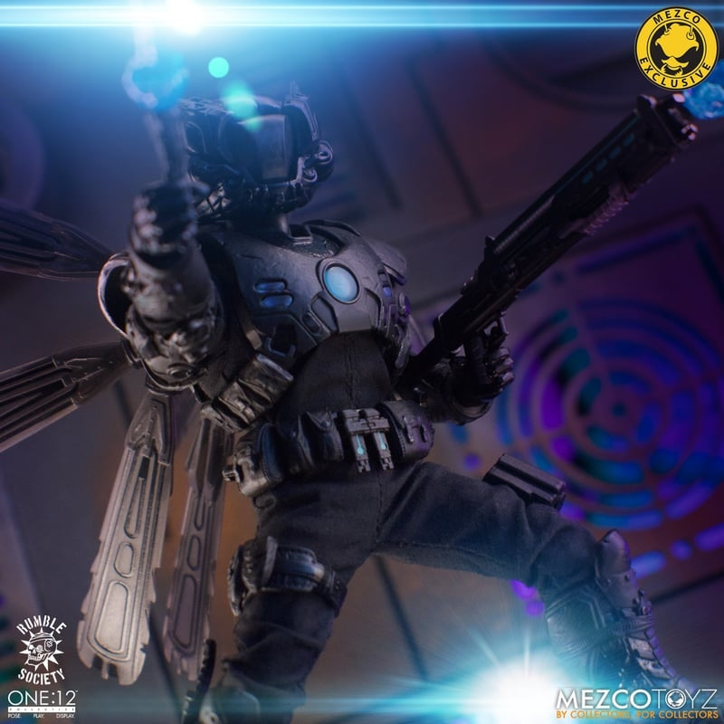 MEZCO TOYS ONE-12 COLLECTIVE KRIG-13 ERADICATOR HORNET MDX - Rumble Society Action Figure