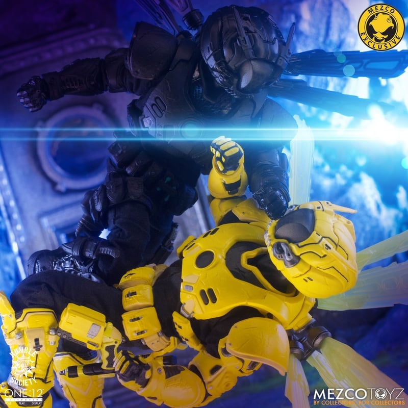 MEZCO TOYS ONE-12 COLLECTIVE KRIG-13 ERADICATOR HORNET MDX - Rumble Society Action Figure