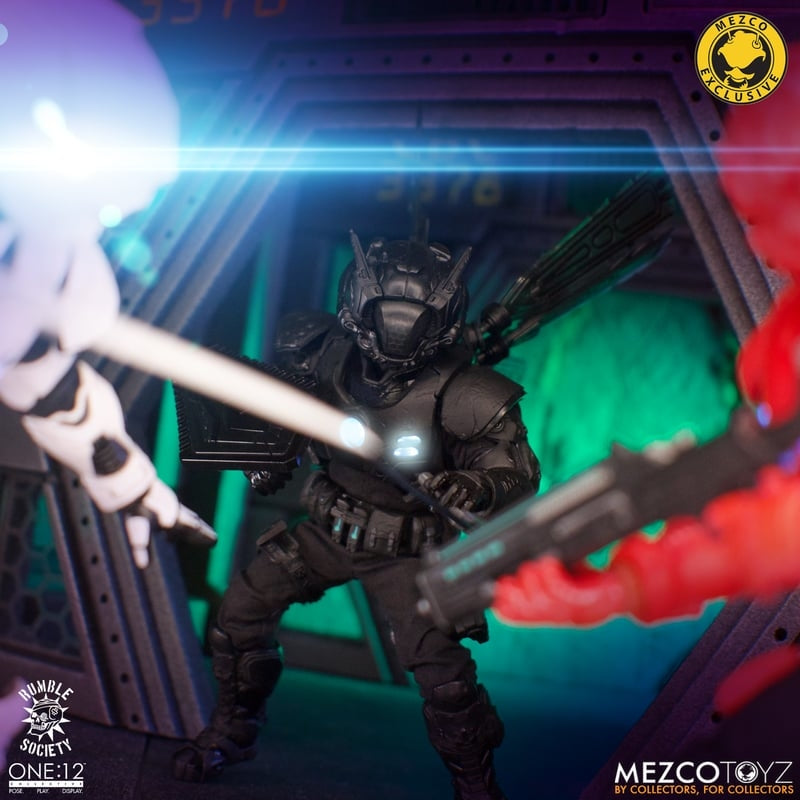 MEZCO TOYS ONE-12 COLLECTIVE KRIG-13 ERADICATOR HORNET MDX - Rumble Society Action Figure
