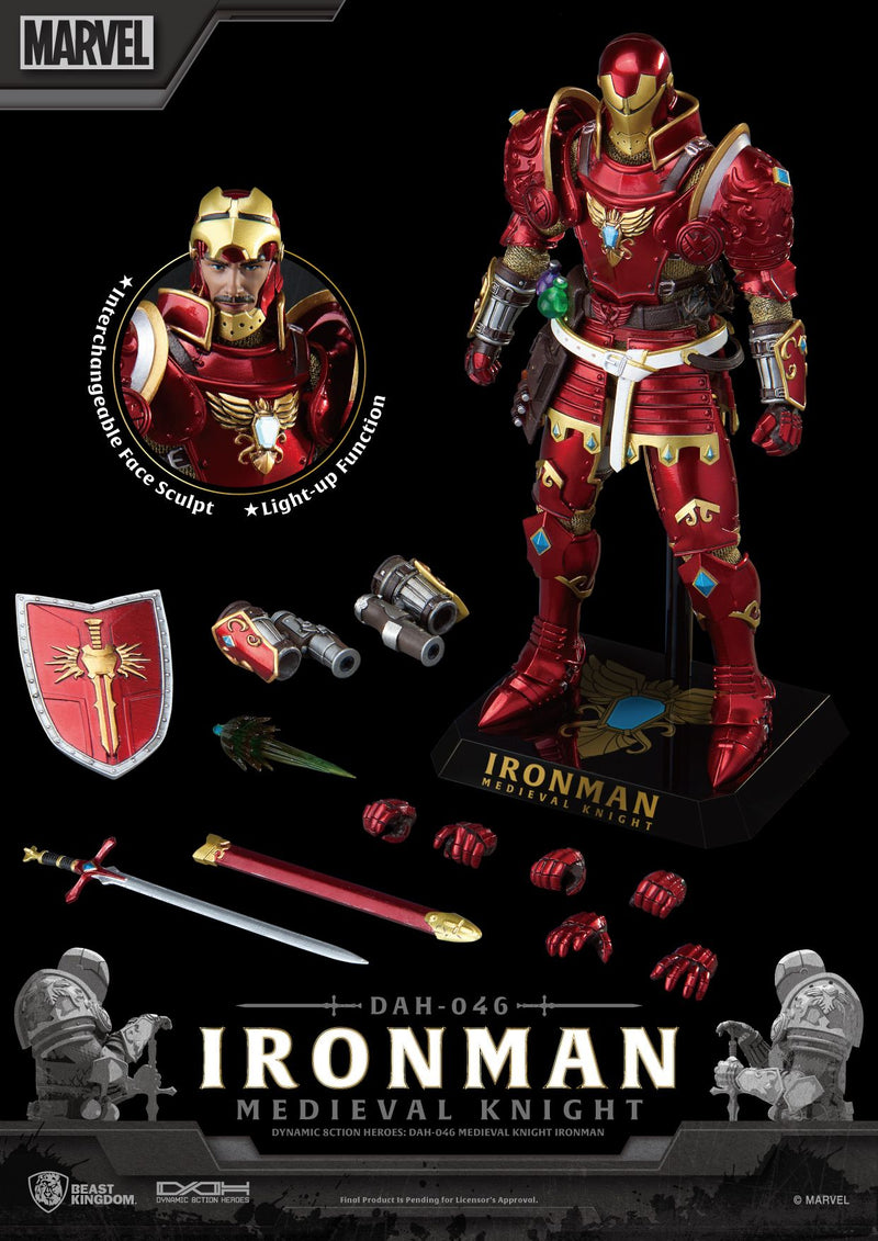 BEAST KINGDOM Dynamic 8ction Heroes DAH-046 Medieval Knight Iron Man - Marvel Action Figure