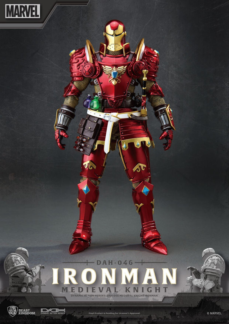 BEAST KINGDOM Dynamic 8ction Heroes DAH-046 Medieval Knight Iron Man - Marvel Action Figure