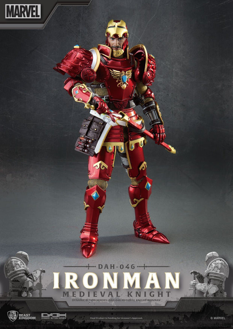 BEAST KINGDOM Dynamic 8ction Heroes DAH-046 Medieval Knight Iron Man - Marvel Action Figure