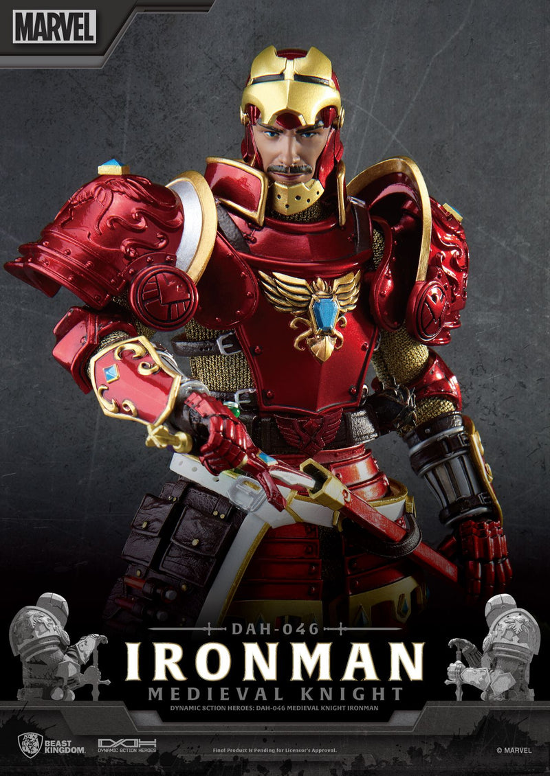 BEAST KINGDOM Dynamic 8ction Heroes DAH-046 Medieval Knight Iron Man - Marvel Action Figure