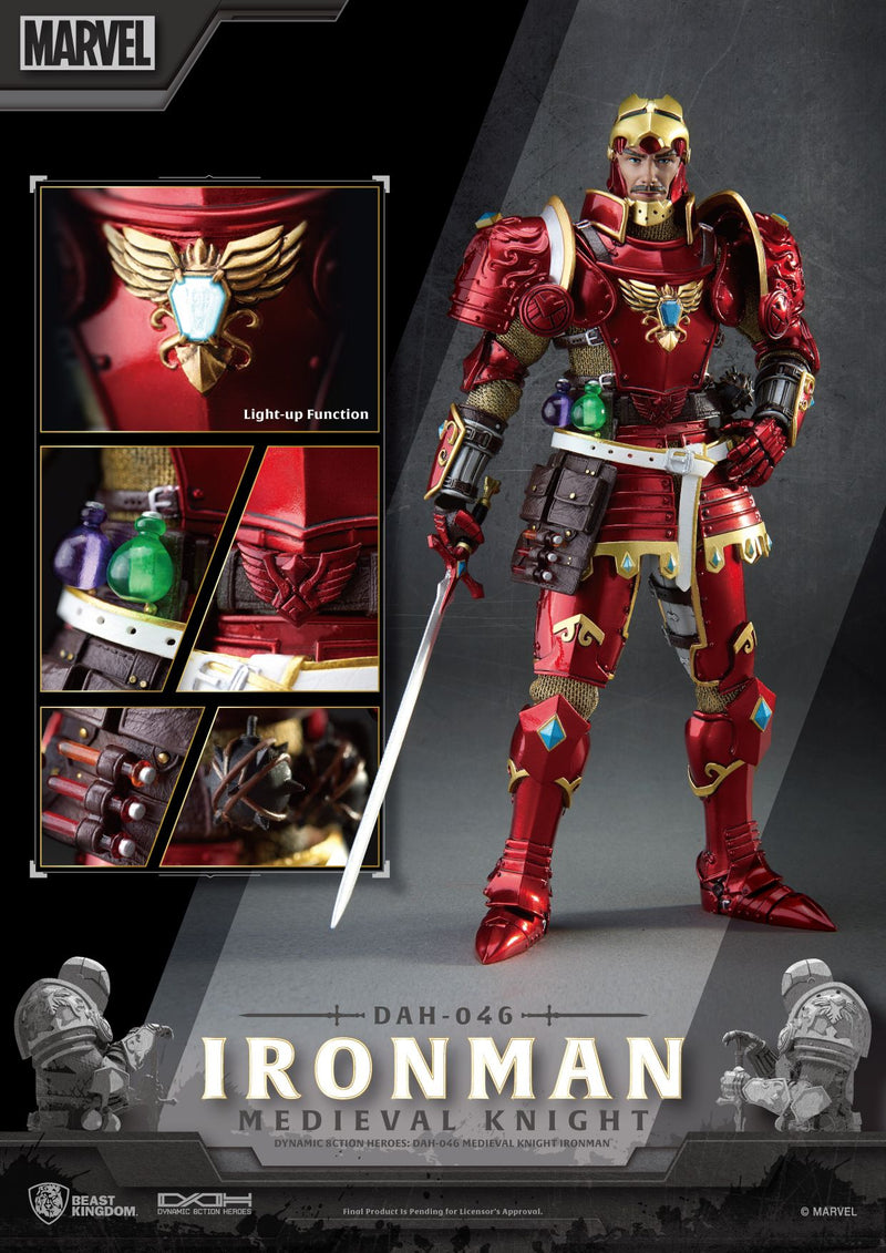 BEAST KINGDOM Dynamic 8ction Heroes DAH-046 Medieval Knight Iron Man - Marvel Action Figure