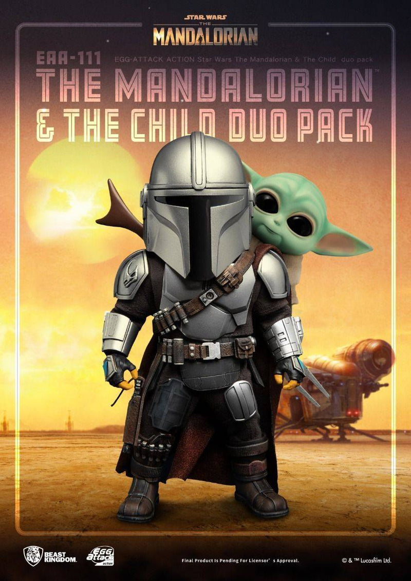 BEAST KINGDOM Egg Attack EAA-111 The Mandalorian & The Child duo pack - Star Wars Action Figure