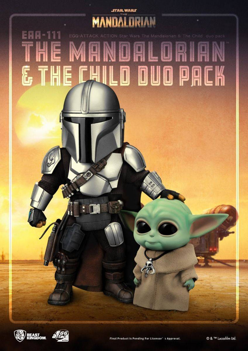 BEAST KINGDOM Egg Attack EAA-111 The Mandalorian & The Child duo pack - Star Wars Action Figure