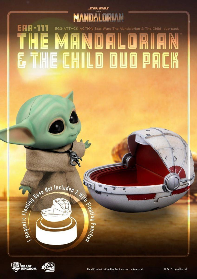 BEAST KINGDOM Egg Attack EAA-111 The Mandalorian & The Child duo pack - Star Wars Action Figure