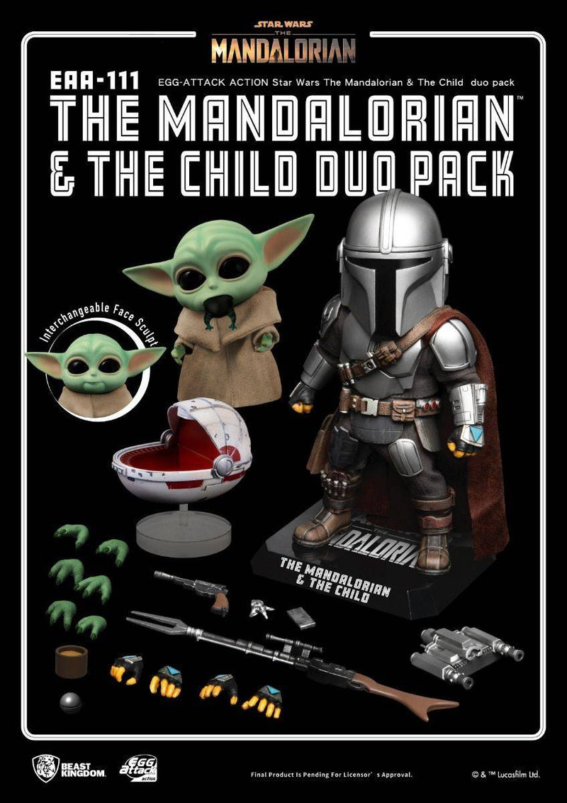 BEAST KINGDOM Egg Attack EAA-111 The Mandalorian & The Child duo pack - Star Wars Action Figure