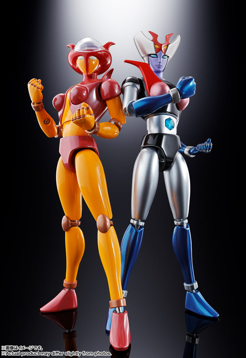 BANDAI Tamashii Nations Soul of Chogokin GX-08R Aphrodai A VS GX-09R Minerva X - Mazinger Action Figure