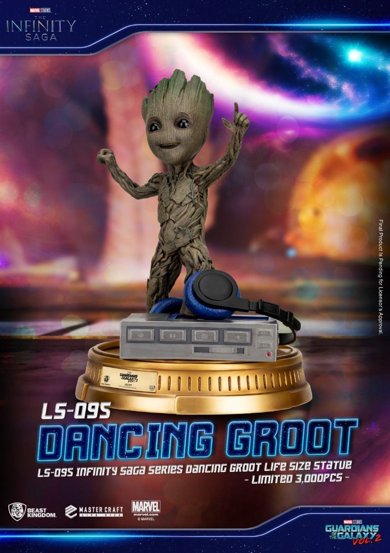 BEAST KINGDOM LS-095 Infinity Saga Dancing King Groot Life Size Statue