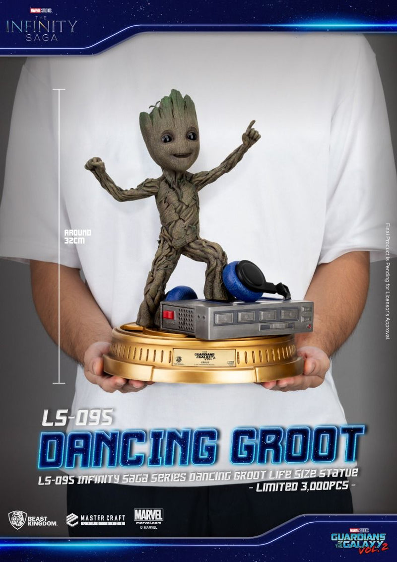 BEAST KINGDOM LS-095 Infinity Saga Dancing King Groot Life Size Statue