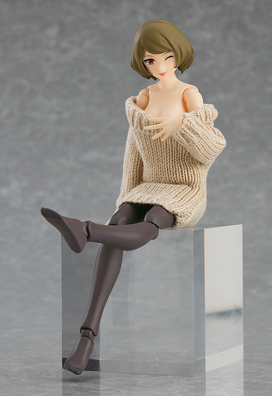 Max Factory 574 figma Female Body (Chiaki) with Off-the-Shoulder Sweater Dress - figma Styles Action Figure