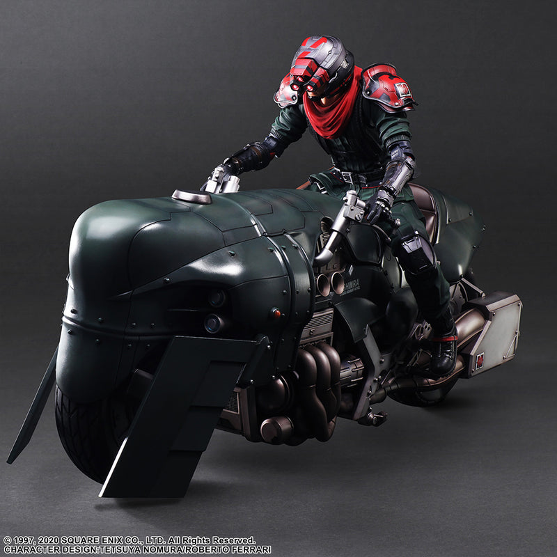 Square Enix Play Arts Kai Shinra Elite Security Officer & Motorcycle Set - Final Fantasy VII Remake Action Figure