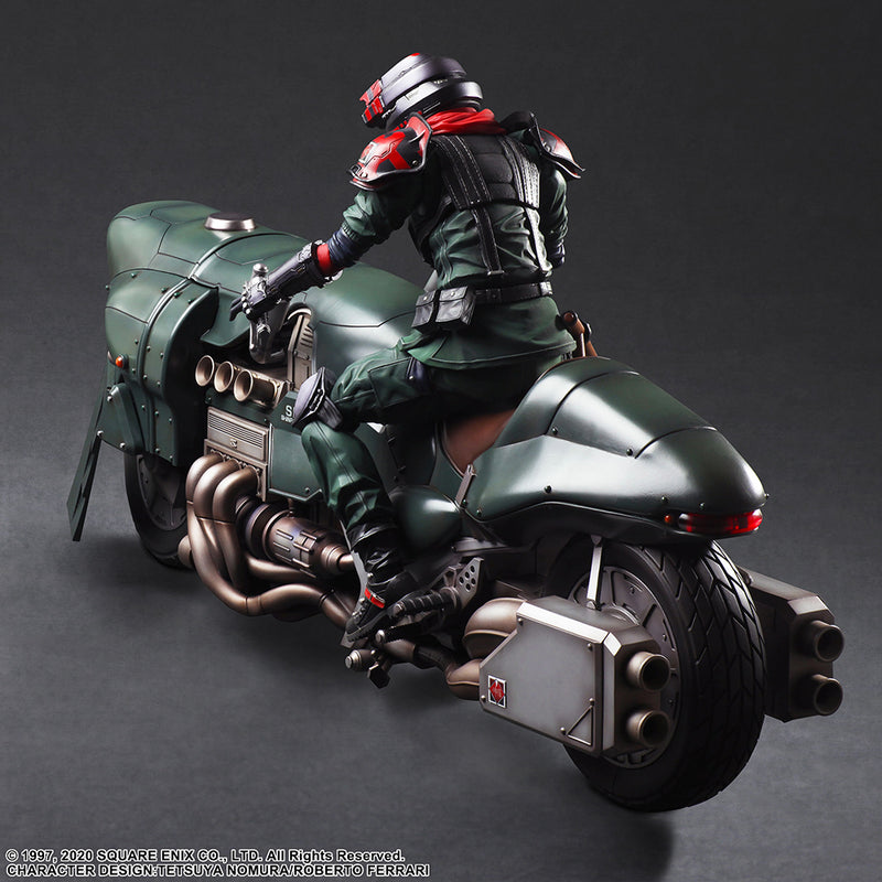 Square Enix Play Arts Kai Shinra Elite Security Officer & Motorcycle Set - Final Fantasy VII Remake Action Figure