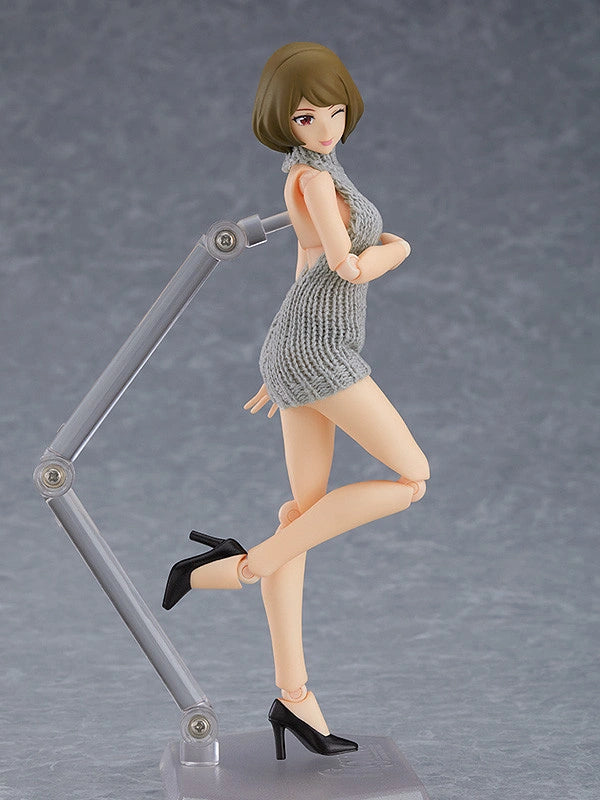 Max Factory 505 figma Female Body (Chiaki) with Backless Sweater Outfit - figma Styles Action Figure