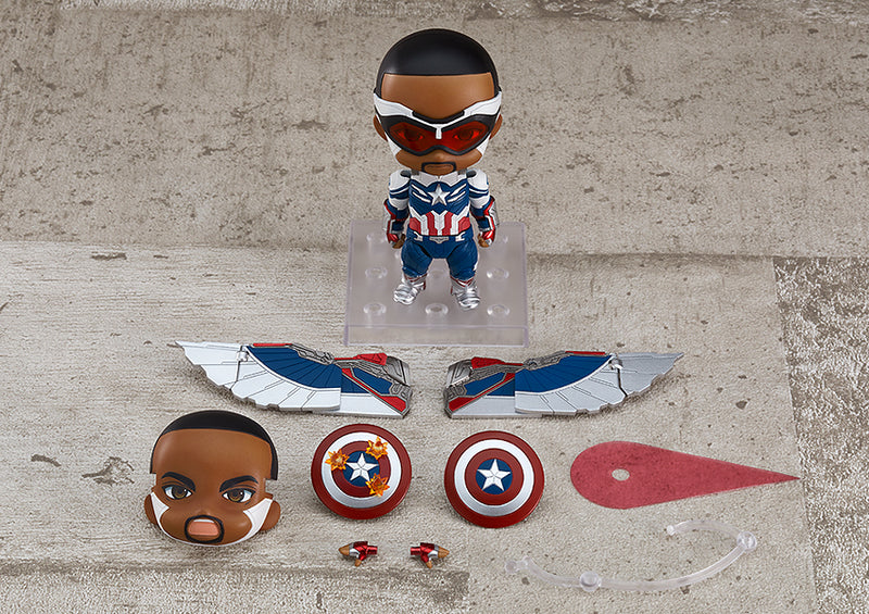 Good Smile Company 1618-DX Nendoroid Captain America (Sam Wilson) DX - The Falcon and The Winter Soldier Action Figure