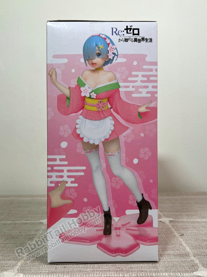 Taito Precious Figure Rem ~Original Sakura image ver.~Renewal~ - Re:Zero -Starting Life In Another World- Prize Figure