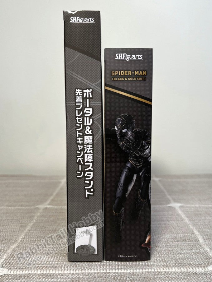 BANDAI Tamashii Nations S.H.Figuarts Spiderman Black & Gold Suit Special Set - Spider-Man No Way Home Action Figure