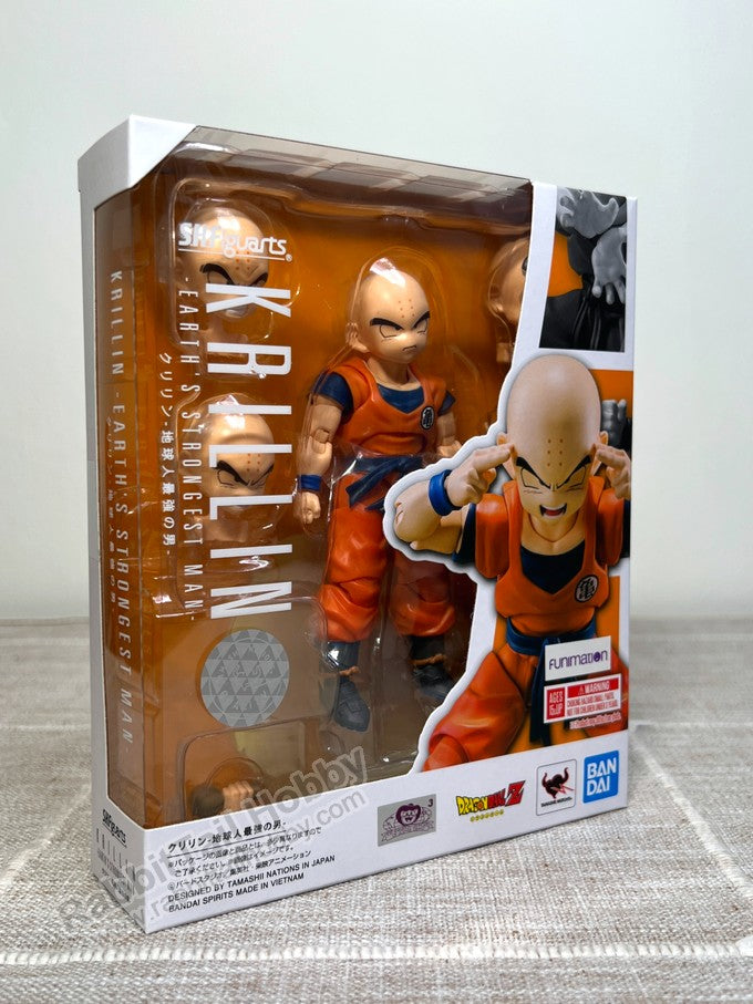 BANDAI Tamashii Nations S.H.Figuarts Krillin Earth's Strongest Man - Dragon Ball Action Figure