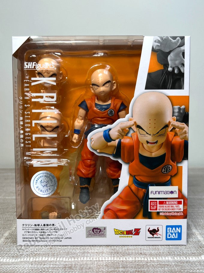 BANDAI Tamashii Nations S.H.Figuarts Krillin Earth's Strongest Man - Dragon Ball Action Figure