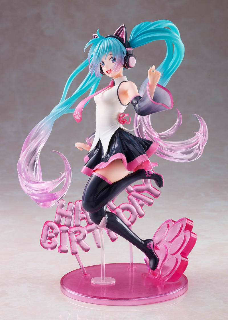 Taito AMP Figure Hatsune Miku Birthday 2021 ~Happy Cat ver~- Miku Prize Figure