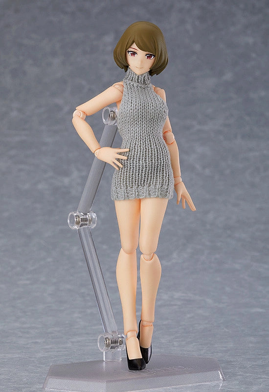 Max Factory 505 figma Female Body (Chiaki) with Backless Sweater Outfit - figma Styles Action Figure