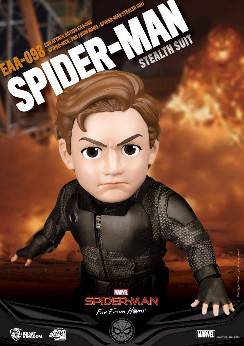 BEAST KINGDOM Egg Attack EAA-098 Spider-Man Stealth Suit - Spider-man Action Figure