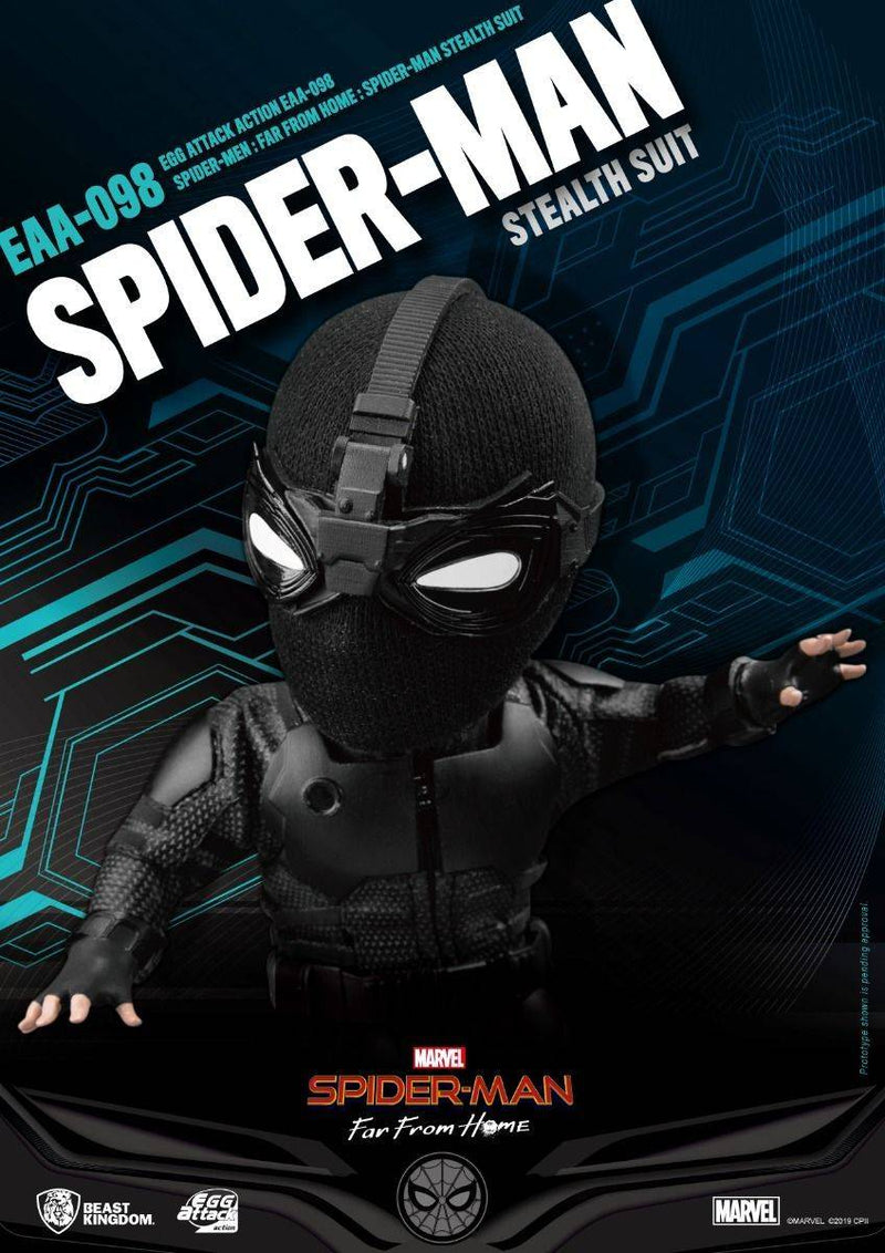 BEAST KINGDOM Egg Attack EAA-098 Spider-Man Stealth Suit - Spider-man Action Figure