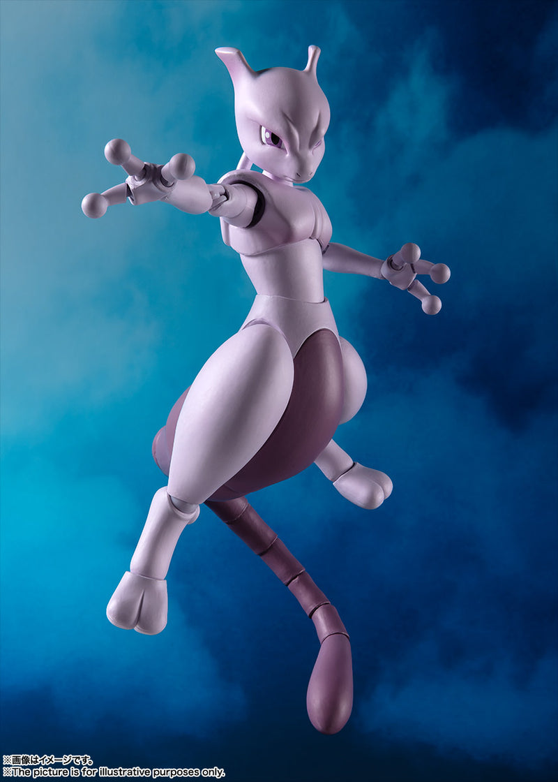 BANDAI Tamashii Nations S.H.Figuarts Mewtwo Arts Remix - Pokemon Action Figure
