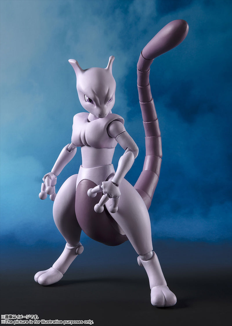 BANDAI Tamashii Nations S.H.Figuarts Mewtwo Arts Remix - Pokemon Action Figure