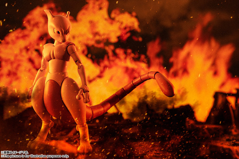 BANDAI Tamashii Nations S.H.Figuarts Mewtwo Arts Remix - Pokemon Action Figure