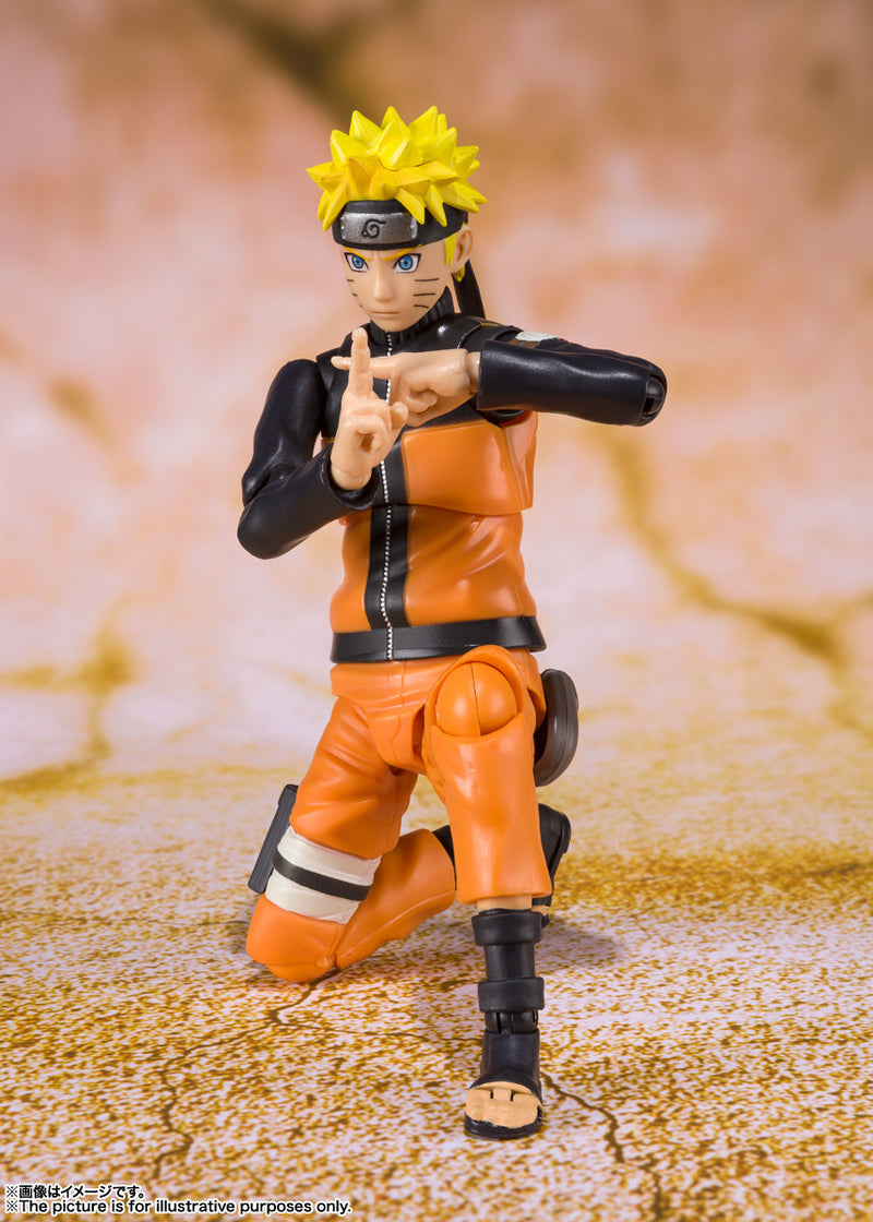 BANDAI Tamashii Nations S.H.Figuarts Naruto Uzumaki (Best Selection) New Package Ver - Naruto Action Figure